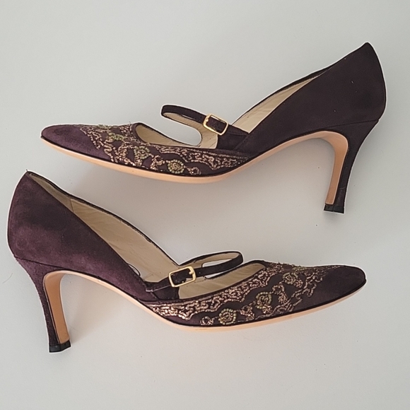 Womens Emma Hope Purple Suede  Shoes Size 39 - Picture 3 of 8